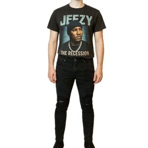 BLACK BRAND Black Wash DISTRESSED/DESTROYED "SKINNY Flex"‎ MOTTO Jeans Sz 30/30